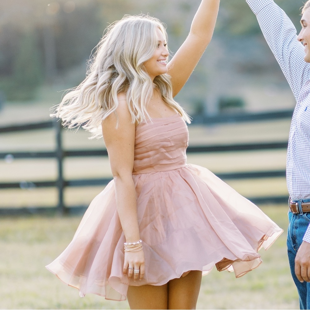 Mable Pinky Tan Mini Dress